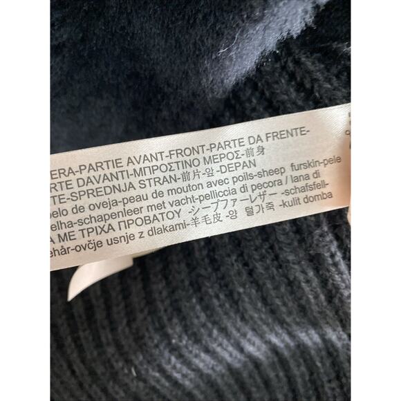 NWT Massimo Dutti Sheephair Fur Pullover Sweater Knit Long Sleeve Gray S - Picture 6 of 9